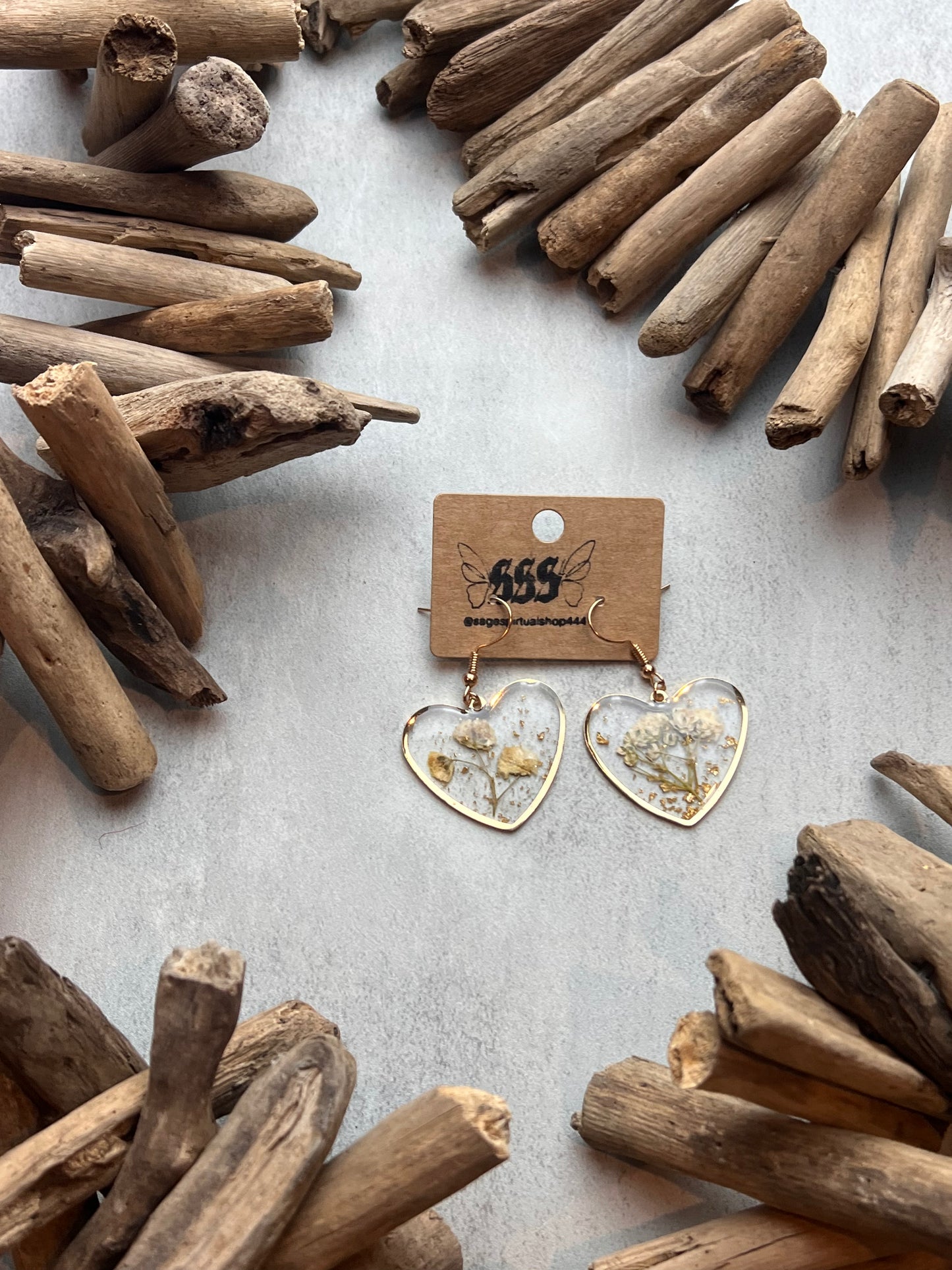 Resin Heart Earrings