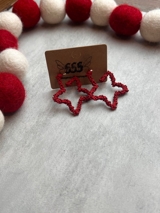 Red Star earrings