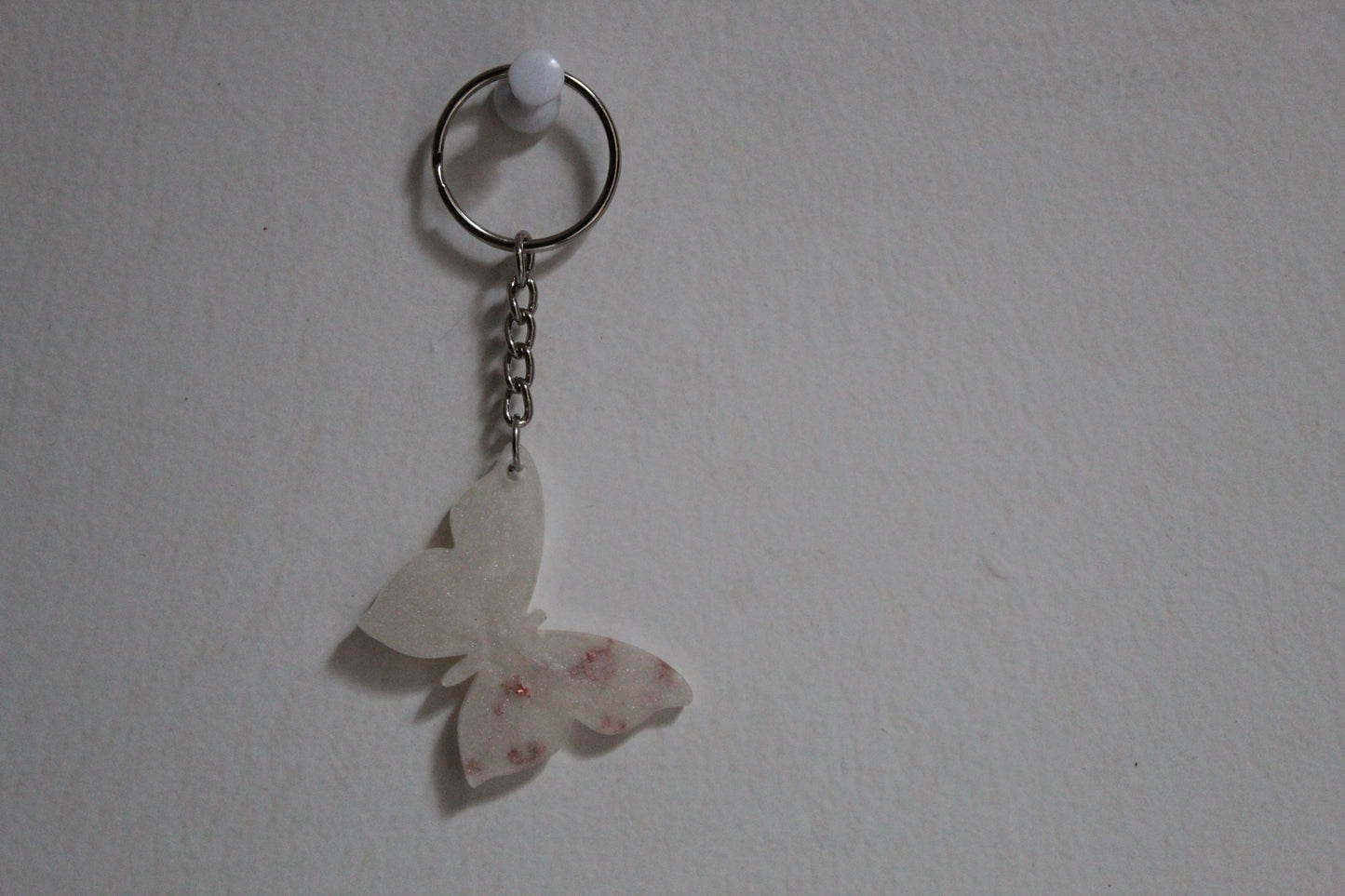 butterfly resin keychain