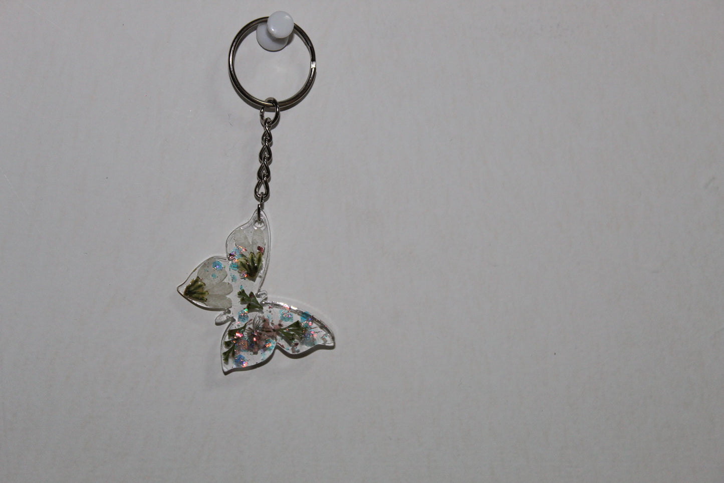 butterfly resin keychain