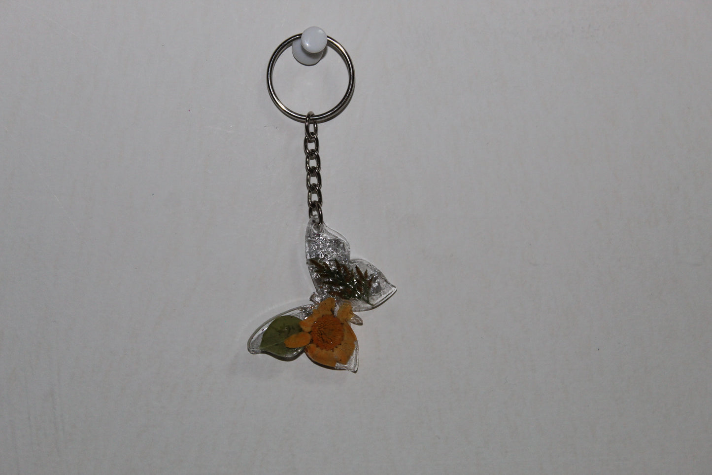 butterfly resin keychain