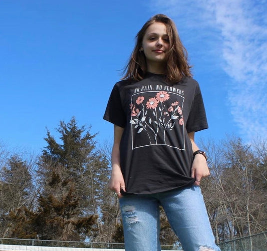 Black Flower T-shirt